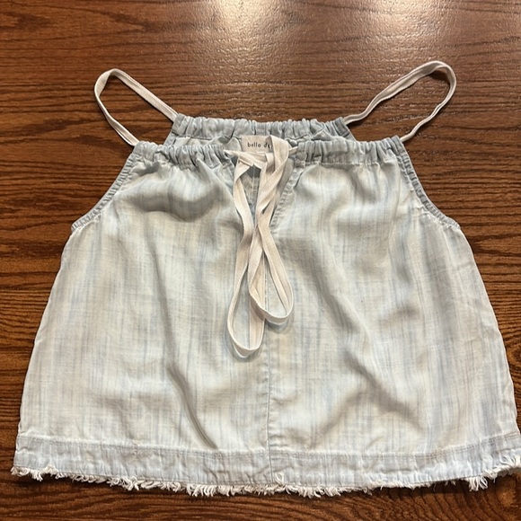 Bella Dahl Light Blue tie dye Camisole Top organic tencel lyocell frayed hem Med - Picture 12 of 12